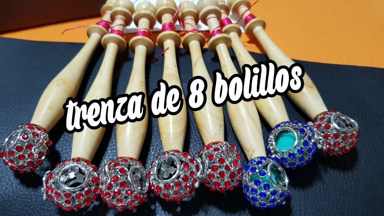 Trenza de 8 bolillos - Tutorial Raquel M.Adsuar Bolillotuber.