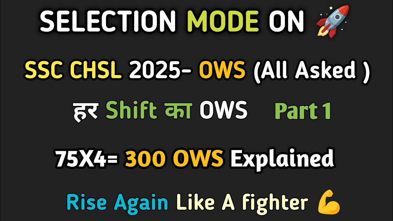 SSC CHSL 2025 All Asked One Word Substitution | 100% Real Exam Questions | SSC CGL CHSL MTS GD 2026 