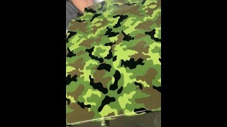 Wooden chair camouflage water transfer printing