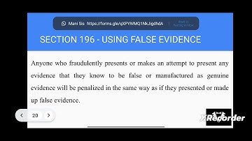 Section 191 to 200 of IPC, Giving false evidence and fabricating false evidence in IPC explained