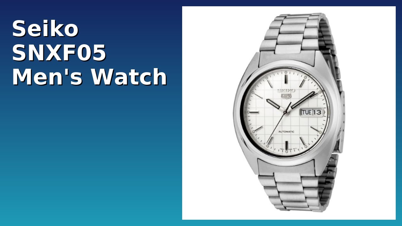 REVIEW (2026): Seiko SNXF05 Men's Watch. ESSENTIAL details. - YouTube