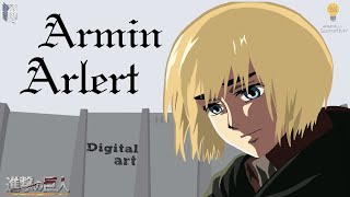 Drawing Armin Arlert | Digital Art Process | Attack on Titan Anime Illustration'