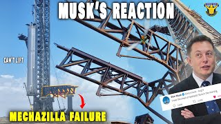 SpaceX Chopsticks are in serious trouble, can&#39;t lift! Elon Musk&#39;s Reaction...