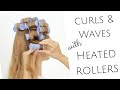 Curling with hot rollers. Use your hair rollers & create corkscrew curls & Hollywood waves