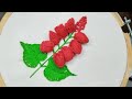 So Beautiful and easy flower and leaves embroidery design #flower #embroidery #leaf