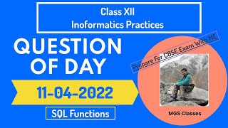 Question #9: Question of Day 11-04-2022 (SQL MID, SUBSTR, LEFT, SUBSTRING and RIGHT Functions)