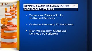 New ramp closures in Kennedy Construction Project