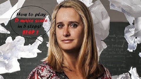 How to play D major scale and arpeggio 2 octaves – Step 1 (note names and finger frames)