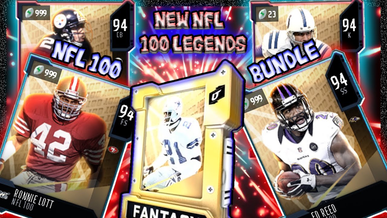 NFL 100 BUNDLE | NEW RONNIE LOTT & ED REED - Madden 20 Pack Opening ...