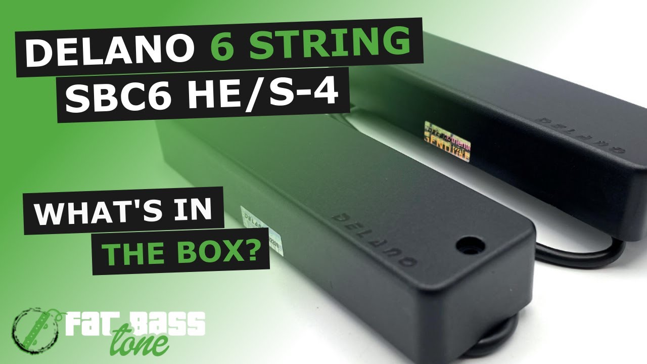 Delano SBC6 HE/S4 6 String Quad Coil Pickup Set What’s In The Box (A