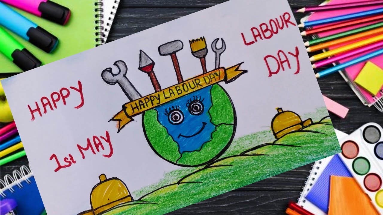 World Labour Day Drawing / World Labour Day Poster Drawing / Labour Day ...