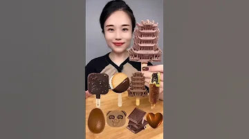 Eating Chocolate Ice Cream Pops Very Delicious Asmr Food 