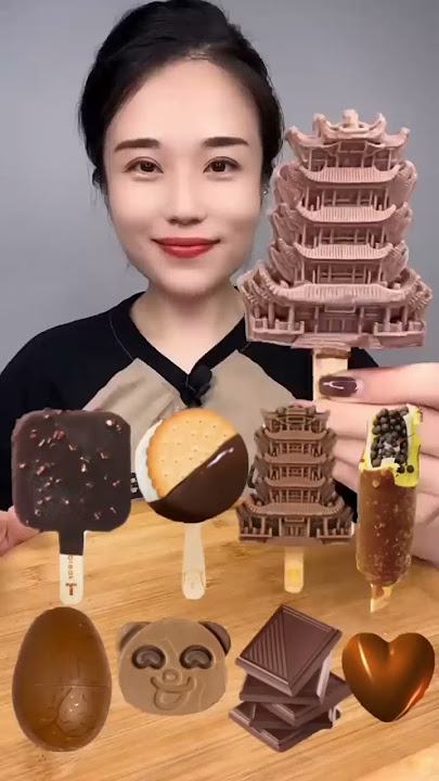 Eating Chocolate Ice Cream Pops, Very Delicious 🤤 | #asmr #food
