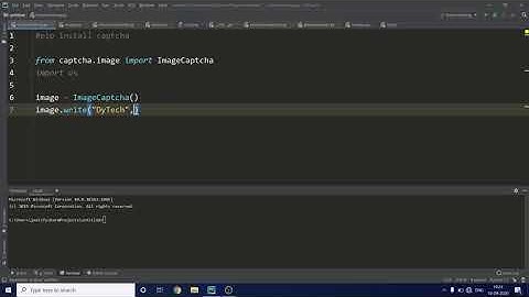 Generate Captcha code using python