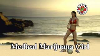 Medical Marijuana Girl - at the beach