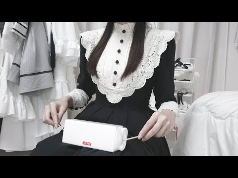 【ASMR】今夜はぐっすりお休みください😴耳かき＆囁き雑談【竹耳かき。指かき。レース手袋など。】