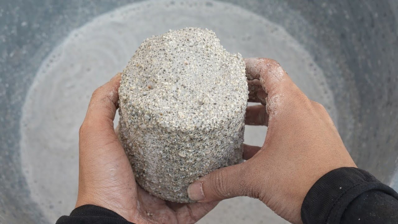 ASMR : White Stonecrush Sand Crumbling in Water - PastePlay - @RidaEarthyASMR 