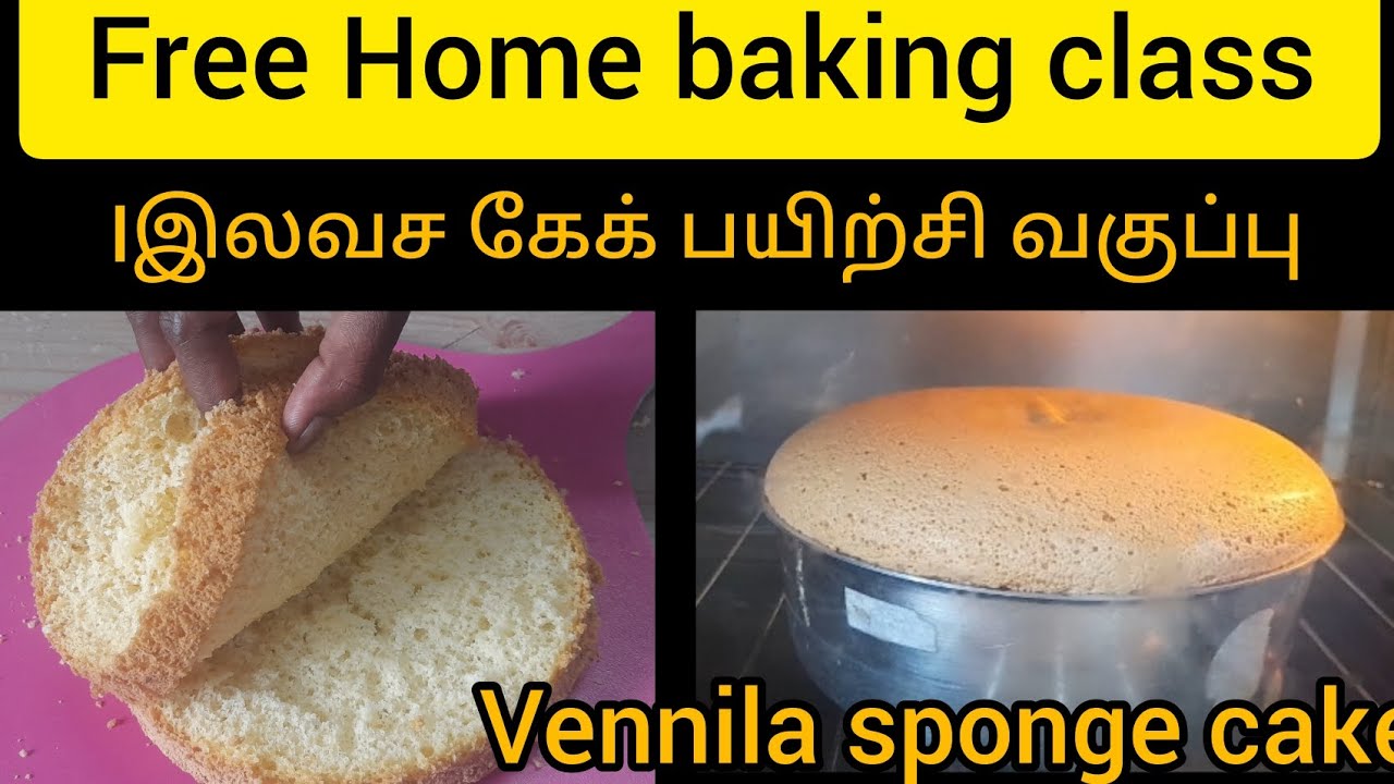 Free Home baking class 💯இலவச கேக் பயிற்சி வகுப்பு # vennila sponge cake  