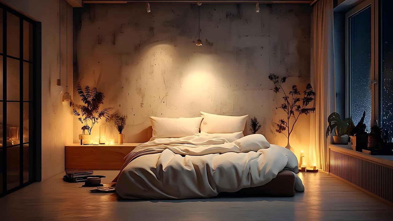 【Ambient Soundscape】深眠臥室｜鋼琴｜爵士音樂｜睡眠｜舒緩｜放鬆｜平靜｜療癒｜放空｜消除雜念｜冥想｜自然環境