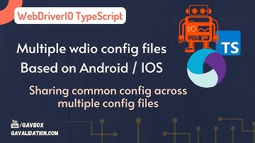 Maintain multiple webdriverIO config files to ease test run
