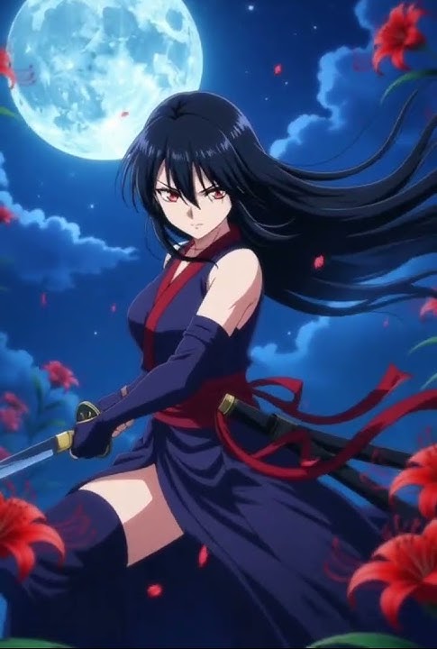 【黒髪と彼岸花】#higanbana #anime #blackhair #aiart #asianbeauty #アニメ #animeedit #彼岸花