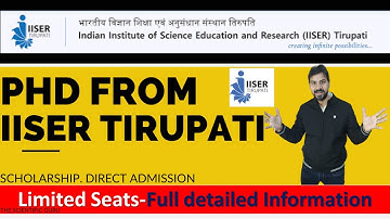 New PhD admission 2023 II Direct Interview II LS/JRF/DST INSPIRE II @IISERTirupatiofficial