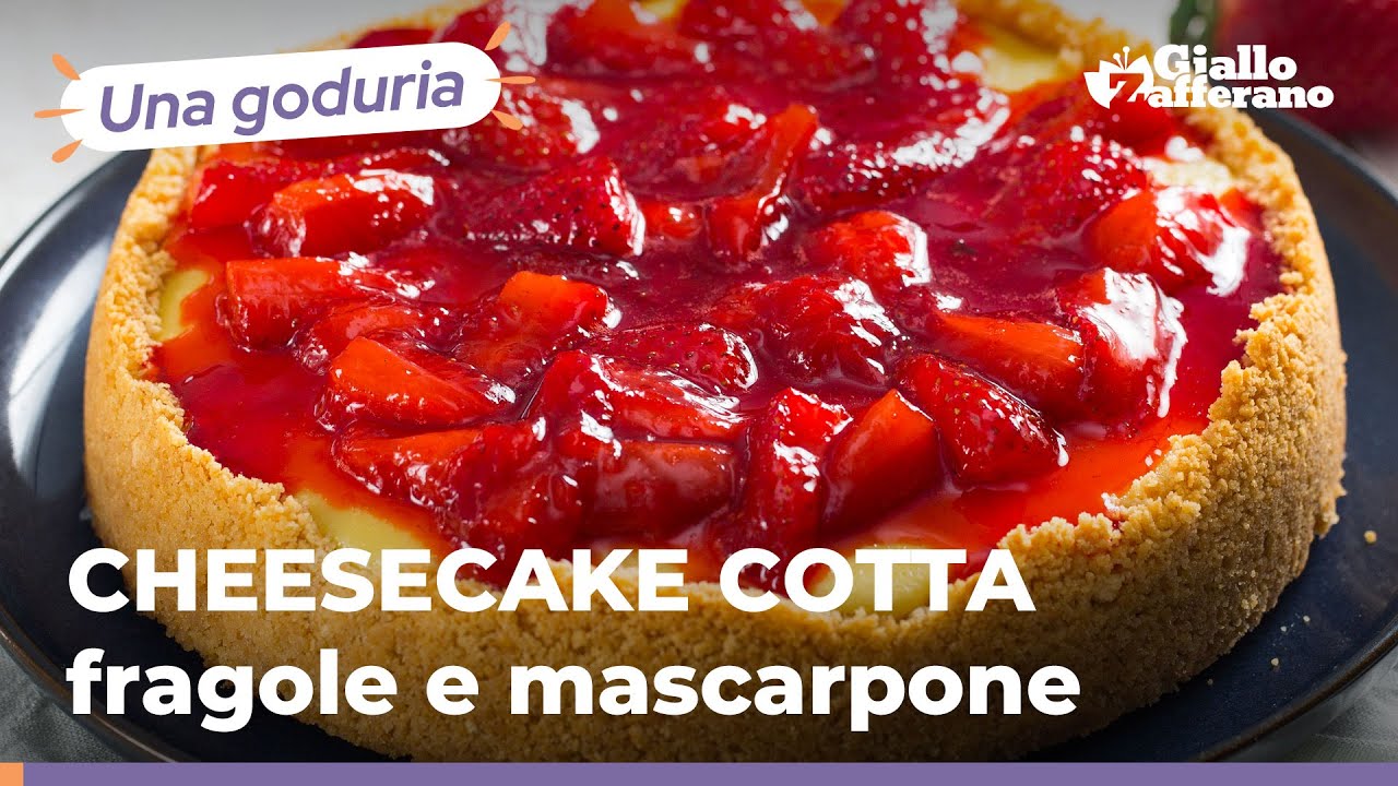 Запеченный чизкейк с клубникой и маскарпоне - Легко и вкусно! 🍓😋😍