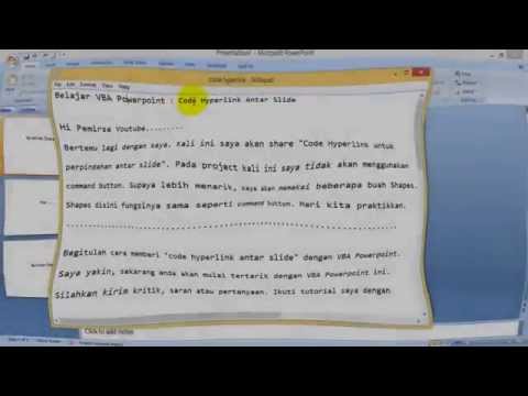 Video Cara Menambahkan Hyperlink pada Slide dengan Macro Powerpoint