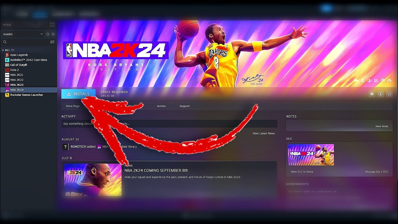 Save 40% on NBA 2K24 on Steam