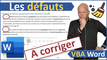 Corriger les défauts dans un document en VBA Word