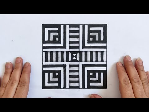 Anamorphic Illusion ,OP Art Ideas,Optical Illusion Tutorial Step by ...