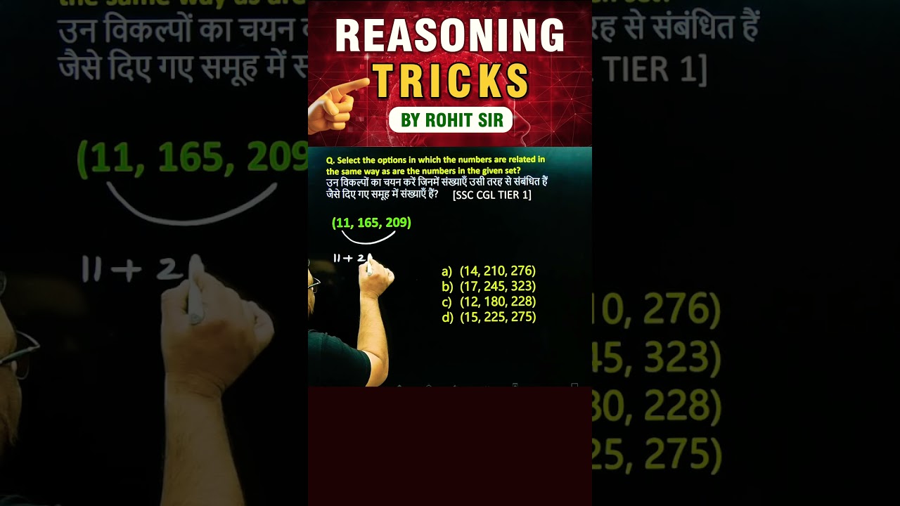 🔥NUMBER SET ANALOGY | REASONING BY ROHIT SIR | 