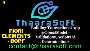 4 - BOPF - Fiori Elements - Transactional App(Validations, Actions and Determinations)
