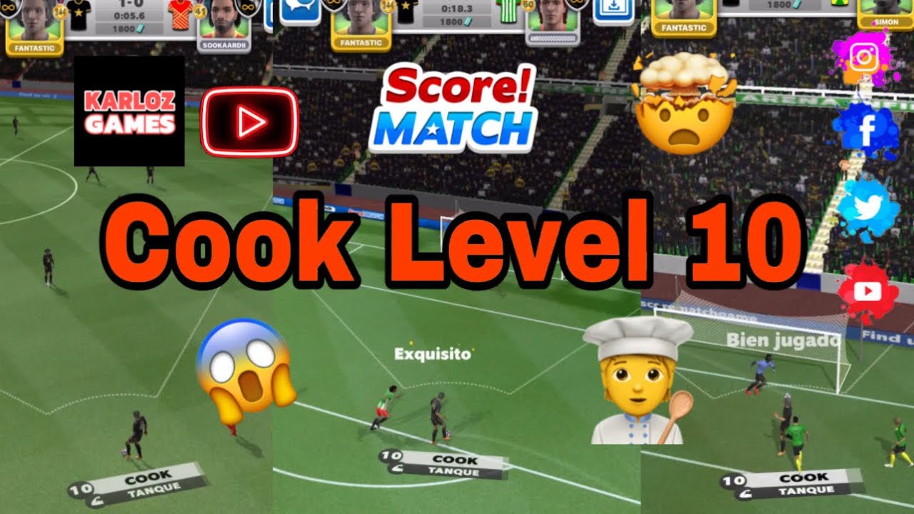 Cooking Level R Cook Level 10 (🧑🍳) in Score! Match ⚽️ - YouTube
