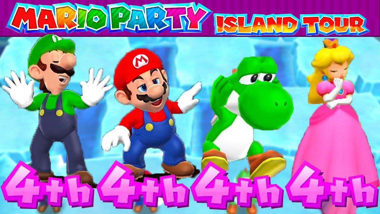 Mario Party Island Tour MiniGames Mario Vs Luigi Vs Yoshi Vs Peach (Master Difficulty)