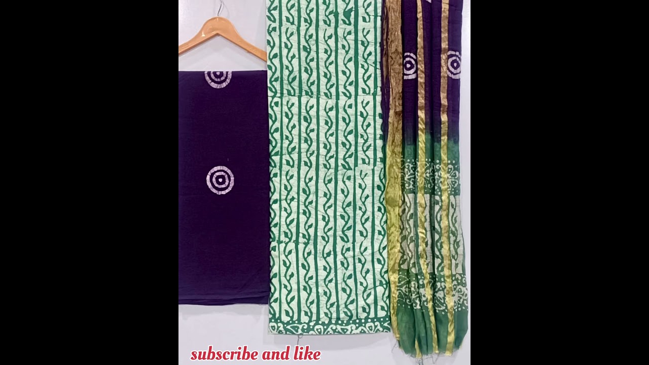 🍁 *PREMIUM HEAVY COTTON 150GSM FANCY CONTRAST COLOUR CHART ORIGINAL HANDBLOCK WAX BATIK DRESS