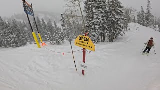 Skiing Soft Snow In Get Serious Chutes Snowbird