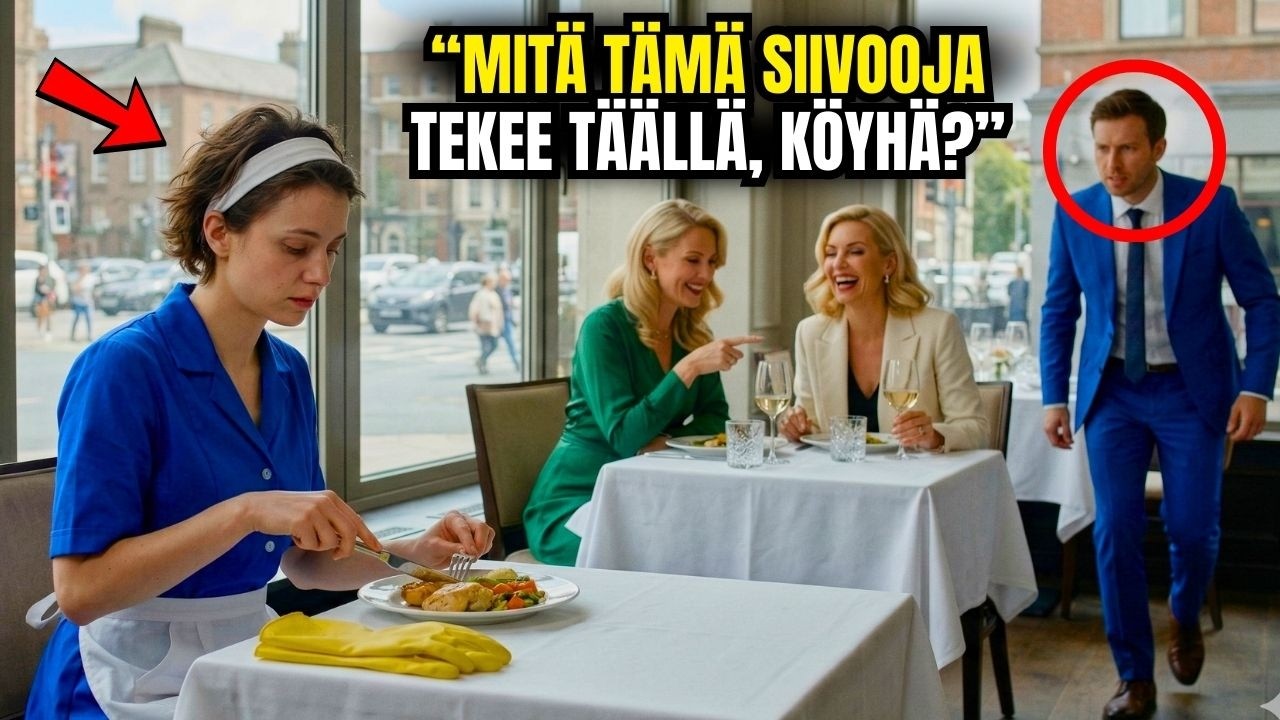 Naiset pilkkasivat siivoojaa lounaalla, kunnes näkivät kenelle hän työskenteli...