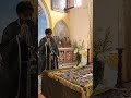 Orthodox priest censing the altar. incense
