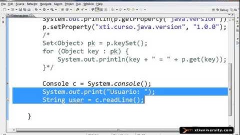 Universidade XTI   JAVA   108   System, Runtime, Properties e Console