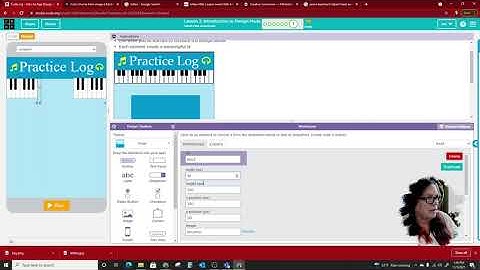 code.org unit 3 lesson 2.7 Introduction to Design Mode - Copy and App