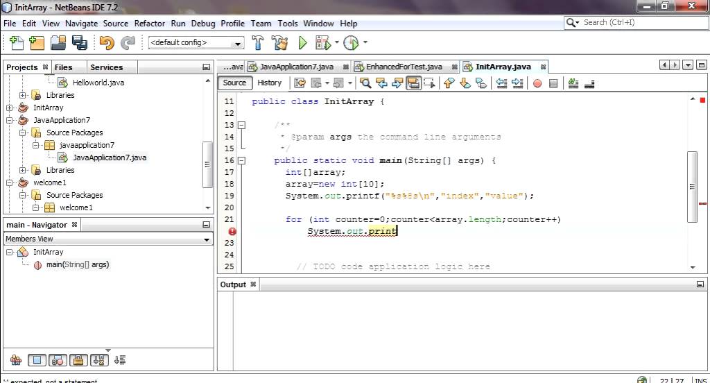 NetBeans using Array - YouTube