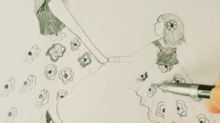 Drawing Lovely Mom And Daughter Pencil Sketches