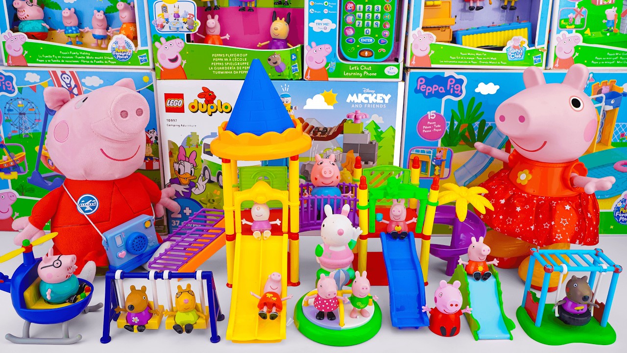 Peppa Pig ASMR | 101 Minutes Satisfying with Unboxing Cute Peppa Pig Castle Slide Playground Playset