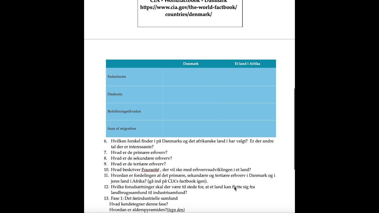 Geografi C - Intro til 12. undervisningsuge