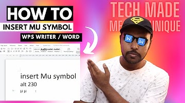 How to insert Mu symbol in wps office writer