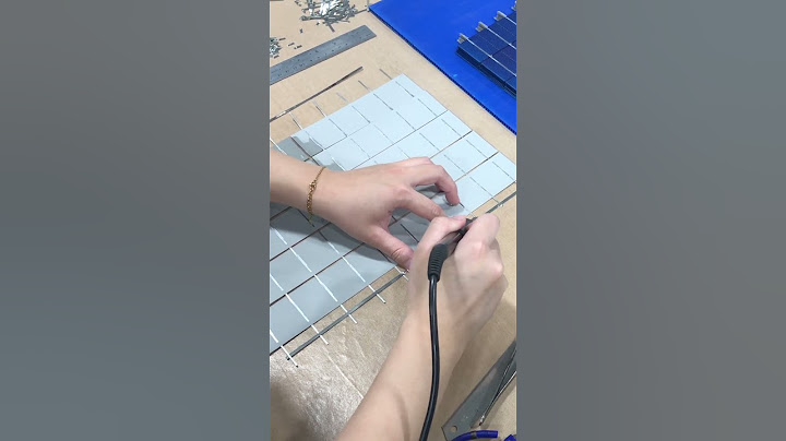 Solar panel manufacturing process: Welding joint points.#solarpanel #welding #portablepowerstation