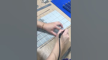 Solar panel manufacturing process: Welding joint points.#solarpanel #welding #portablepowerstation
