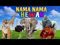 Nama Nama Hewan, Harimau, Gajah, Orangutan, Jerapah, Rusa, Kuda, Bangau, ayam, Sapi
