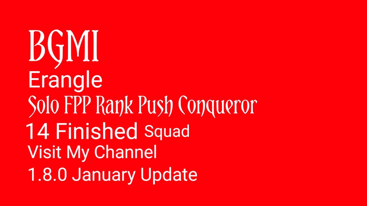 Solo FPP Rank Push Conqueror gameplay in bgmi 🔥Hindi BGMI Gameplay New 1.8.0! 14 Finished Squad 2022